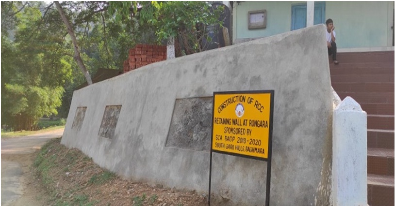  RCC retaining wall at Rongara 