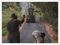 Metalling &  Blacktopping of Link Road from NH-62 to Silbaripara village under State Level, 2008-09 under SCA-BADP. (Undergoing and after completion)